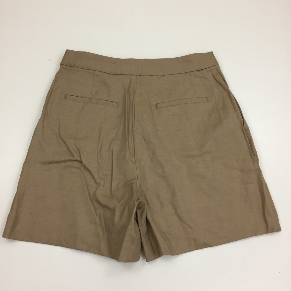 NWOT BANANA REPUBLIC Sand/Tan Linen Blend Pockets High Waist Shorts - Picture 7 of 8